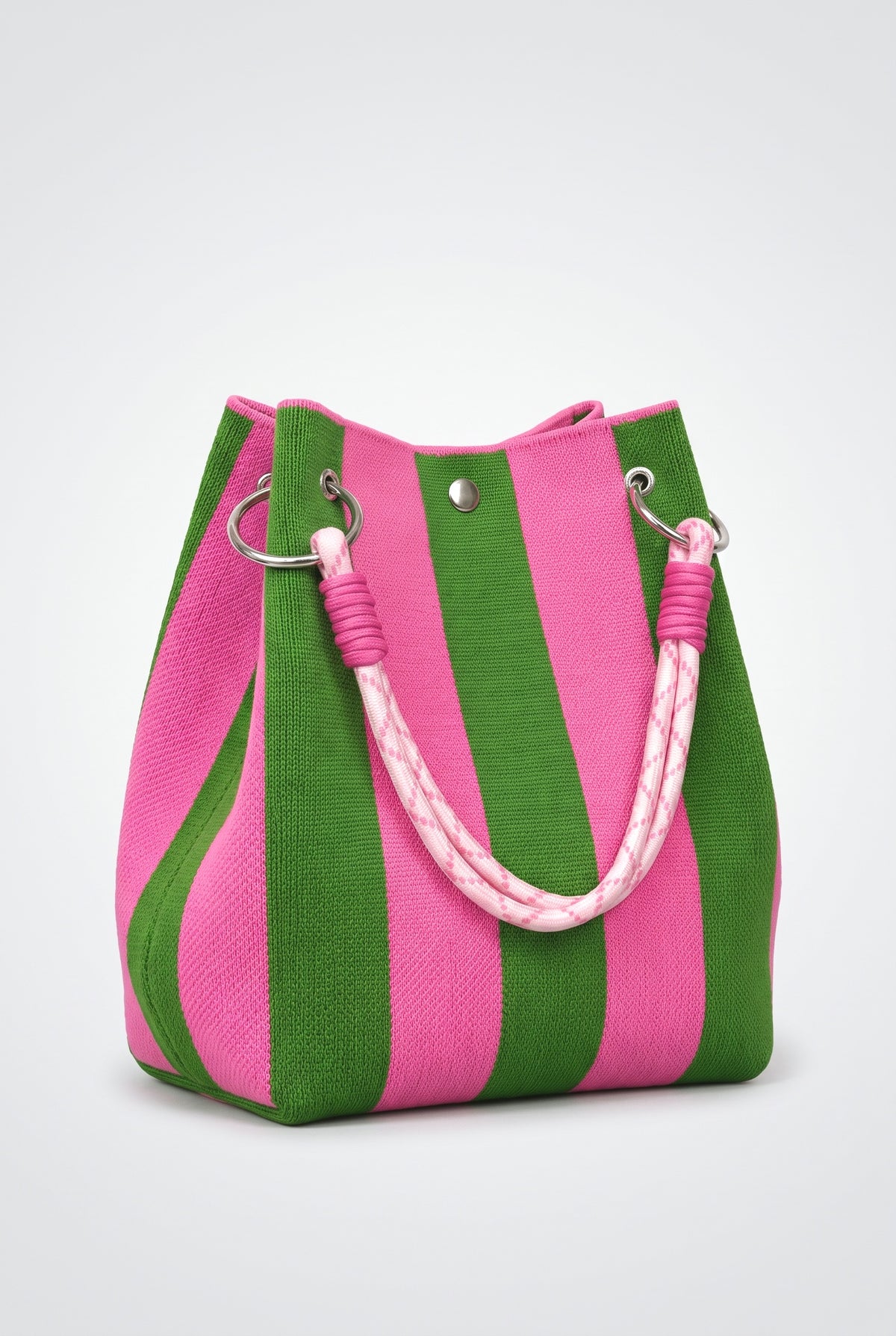 Knit Striped Shoulder Bag