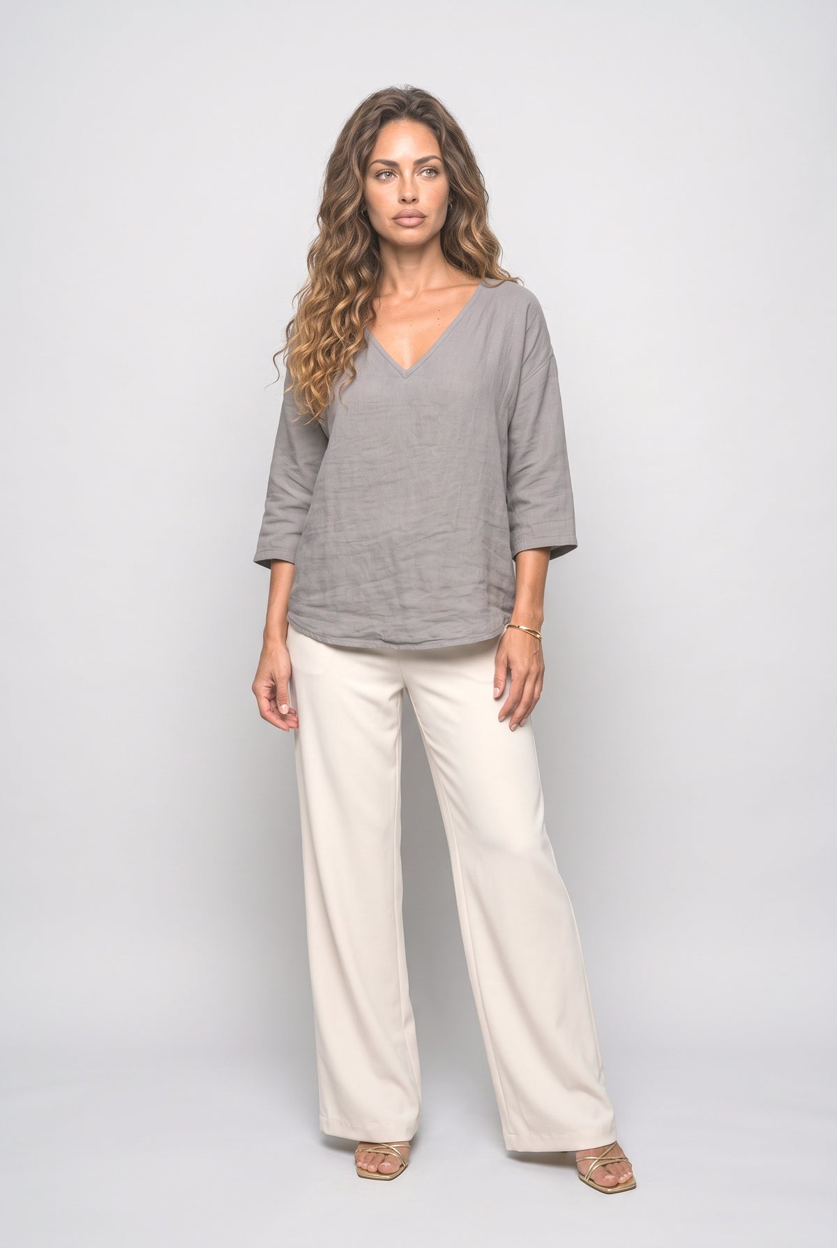 V-Neck Relaxed Blouse