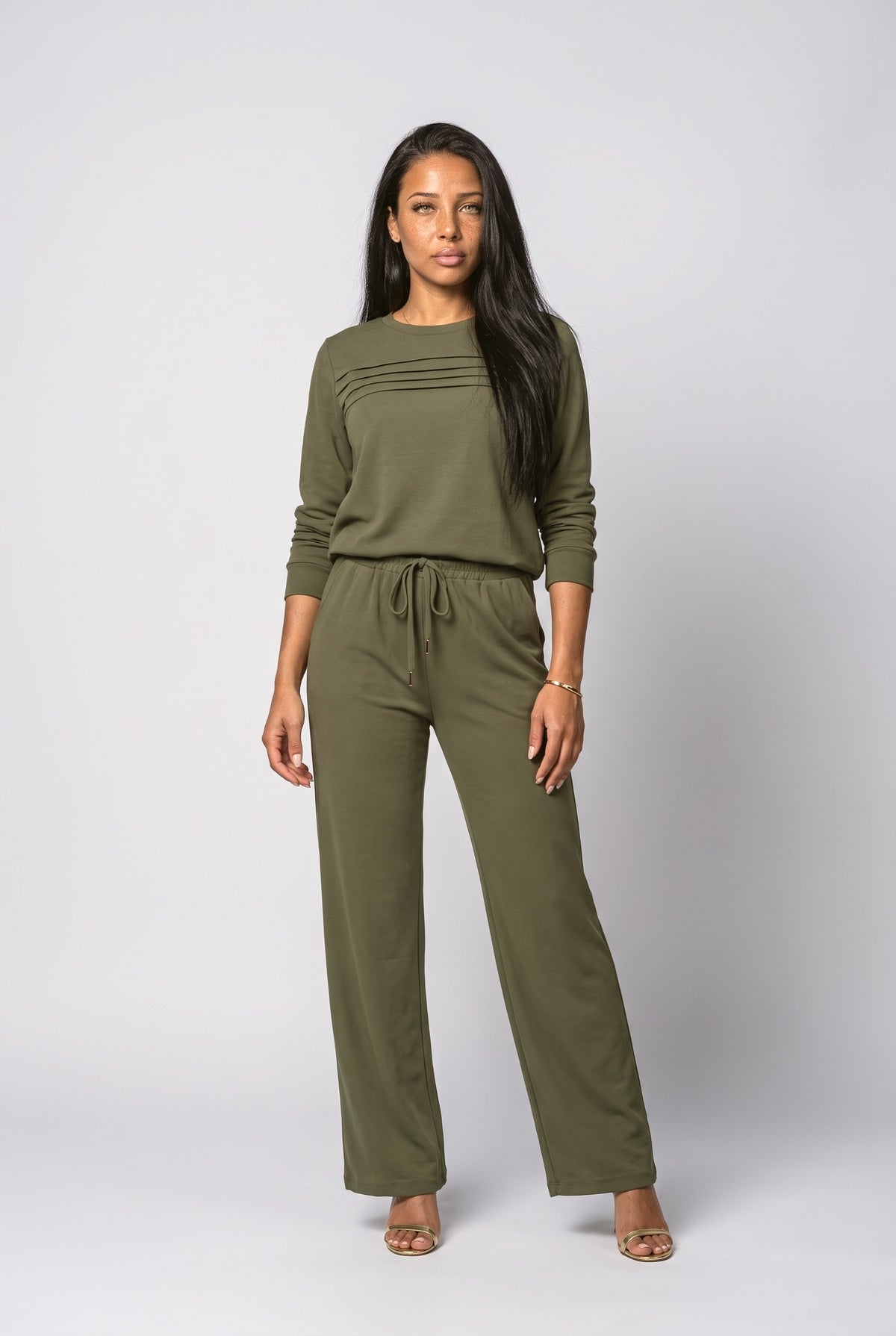 Pleated Two Piece Outfit