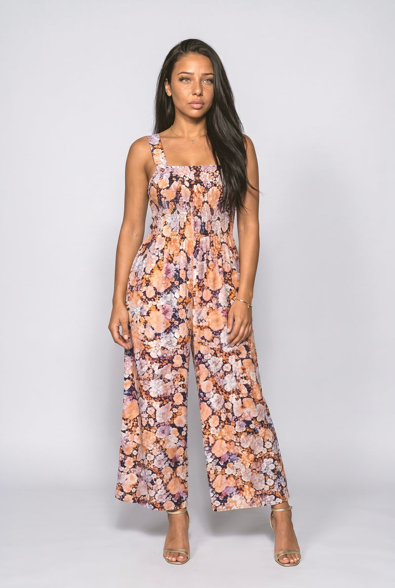 Pink Floral Jumpsuit