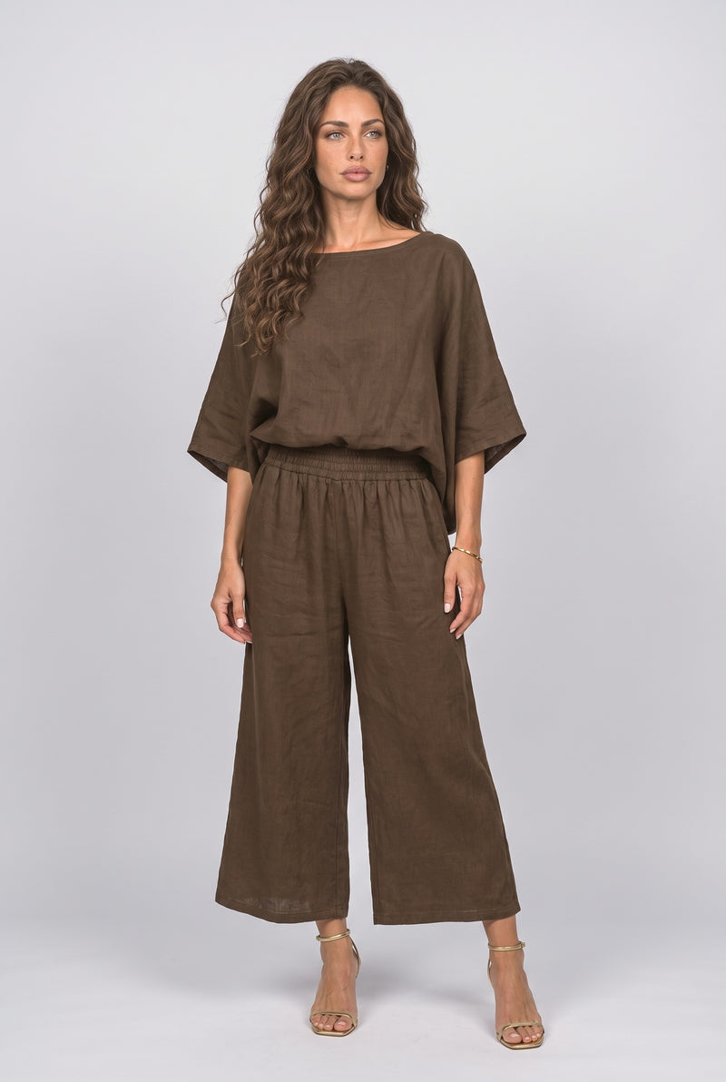 Coffee Oversized Two Piece Outfit