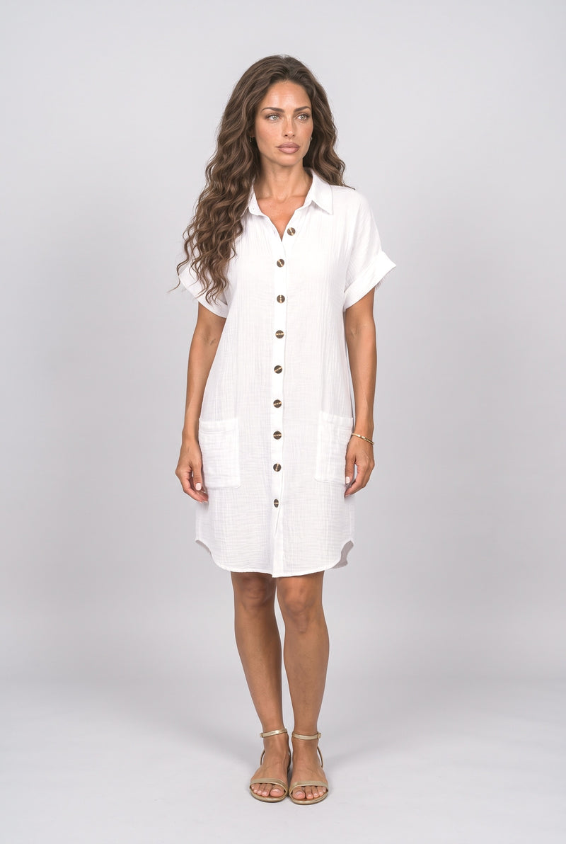White Black Summer Dress