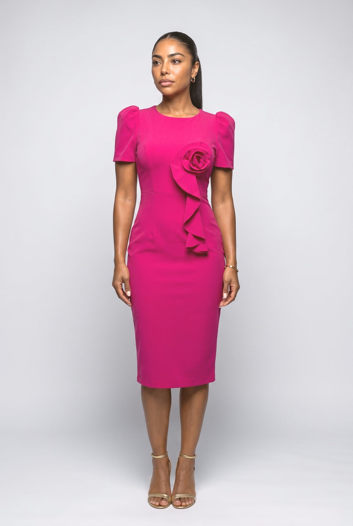 Puff Sleeve Cocktail Dress