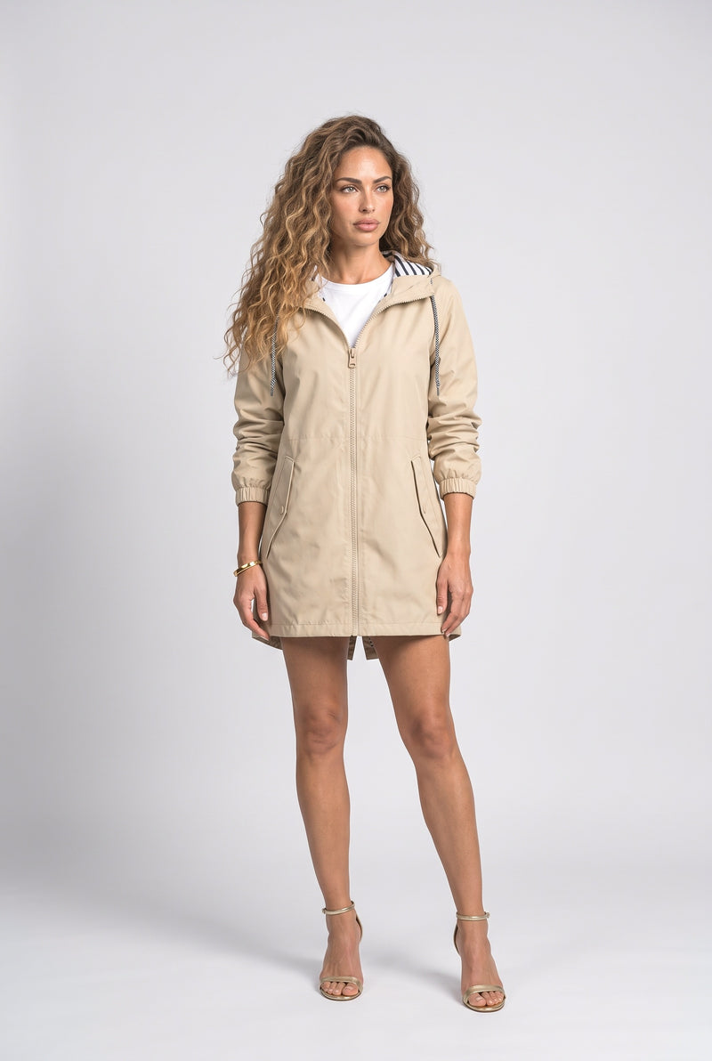 Khaki Light Blue Bomber Jacket