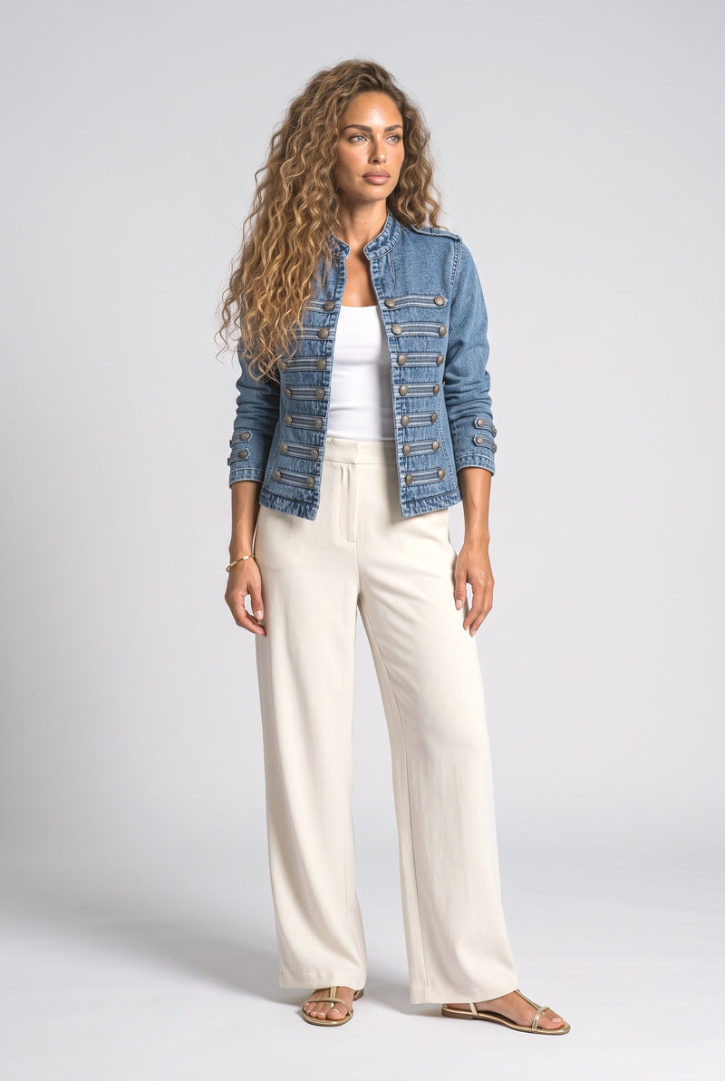 Blue Black Denim Jacket