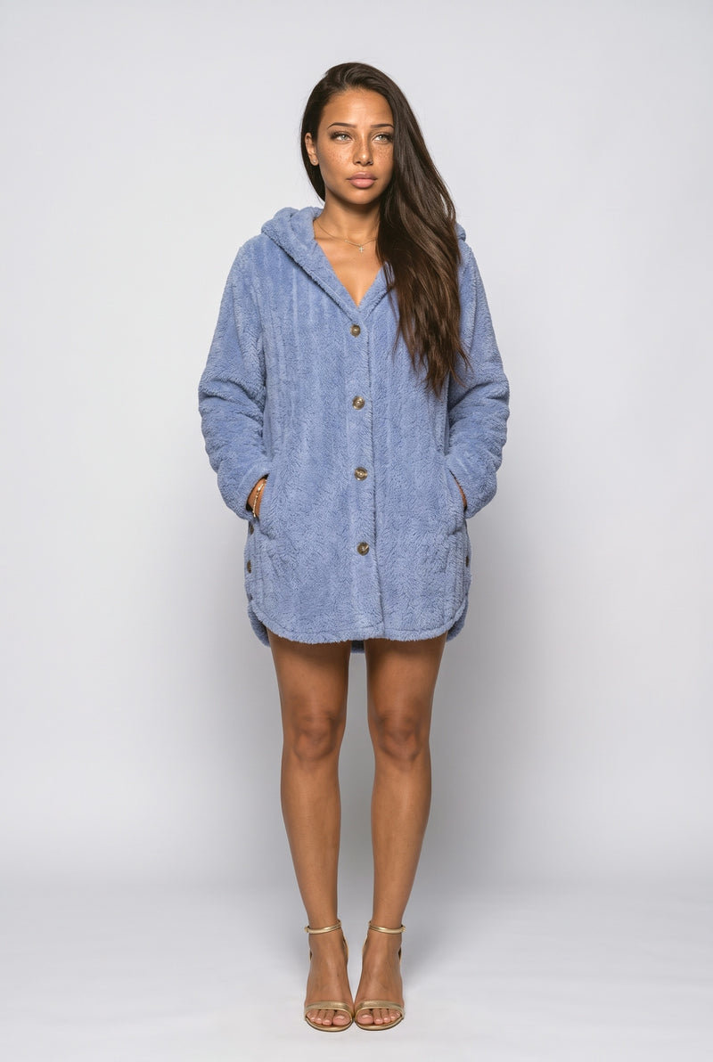 Blue Black Knit Cardigan
