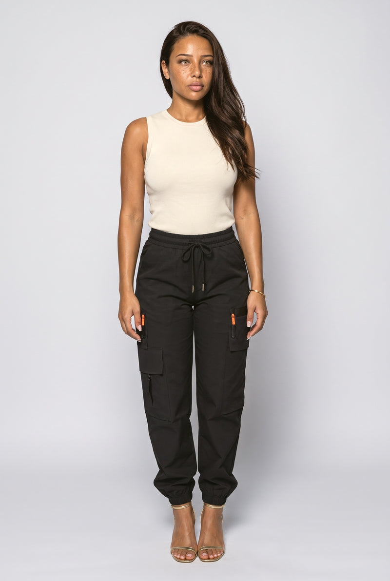 Black Army Green Cargo Pants