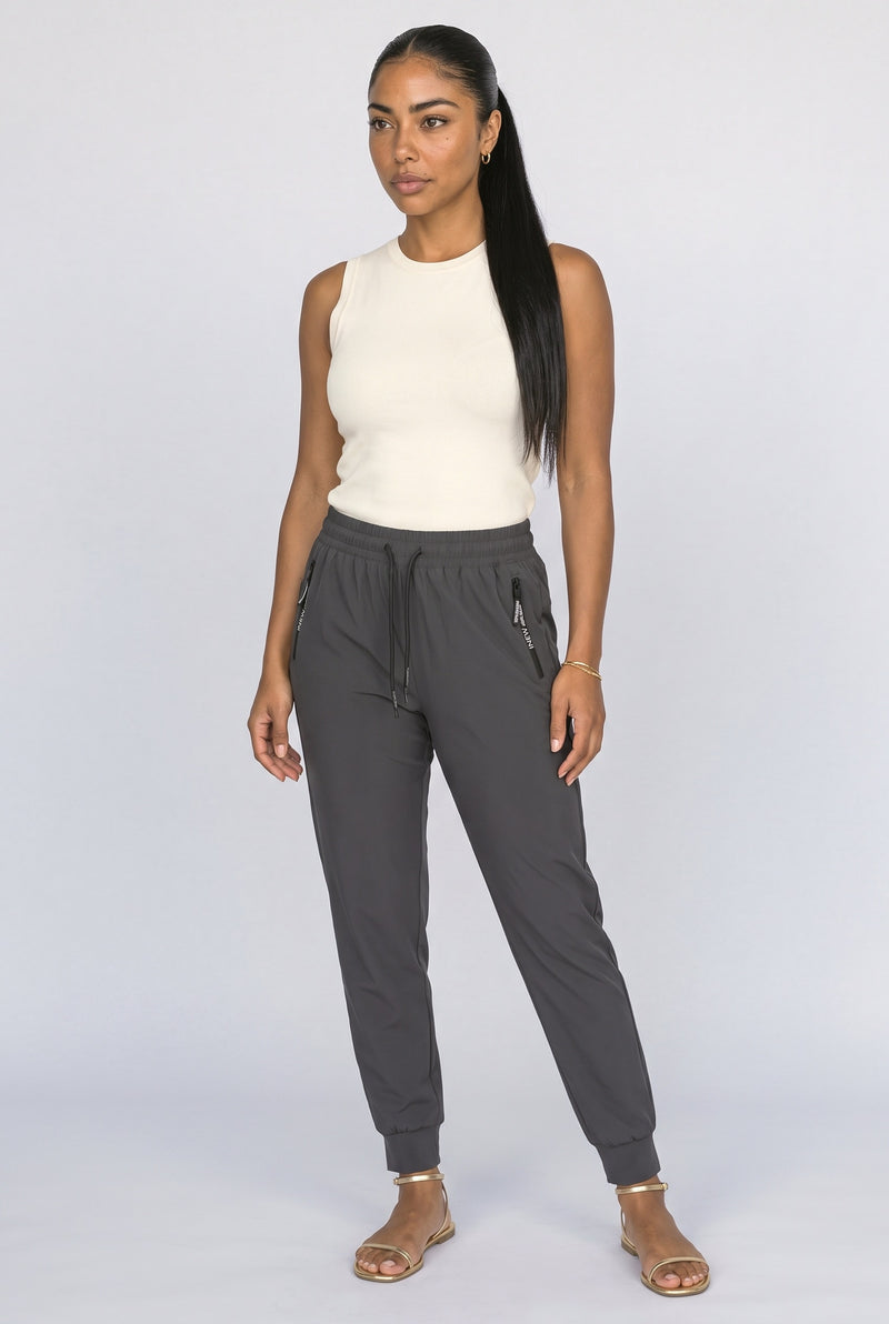 Gray (tight Bottom) Wide Leg Pants