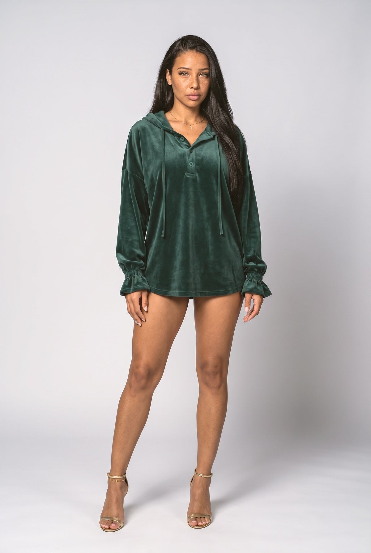 Ruffle Hoodie