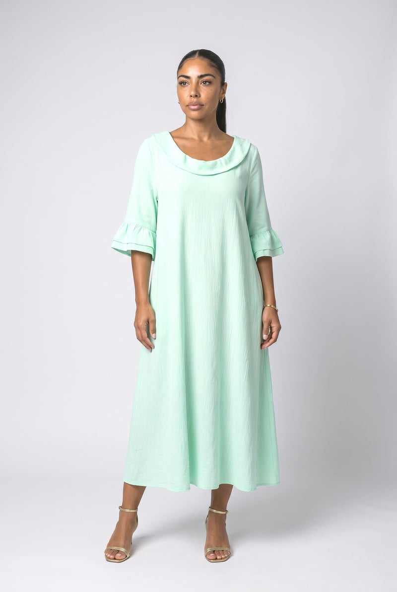 Cowl Neck Midi Dress