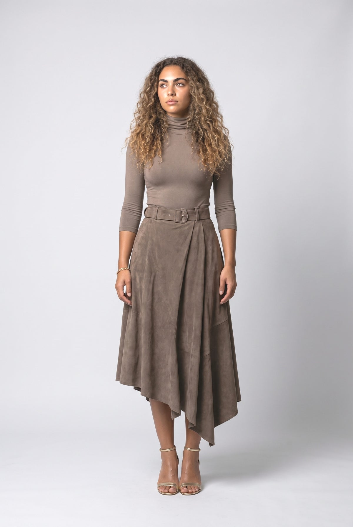 Multicolor Pleated Skirt Set, Multicolor