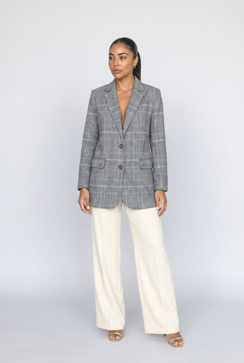 Blue Plaid Blazer