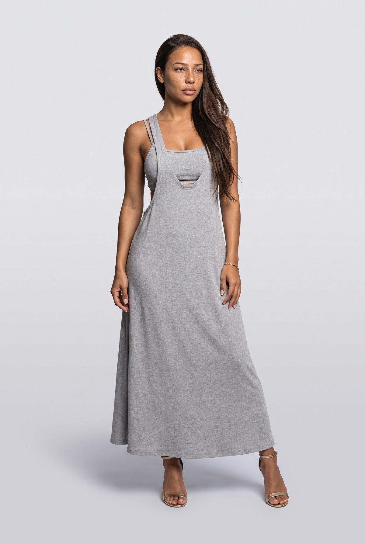 Sleeveless A-Line Maxi Dress