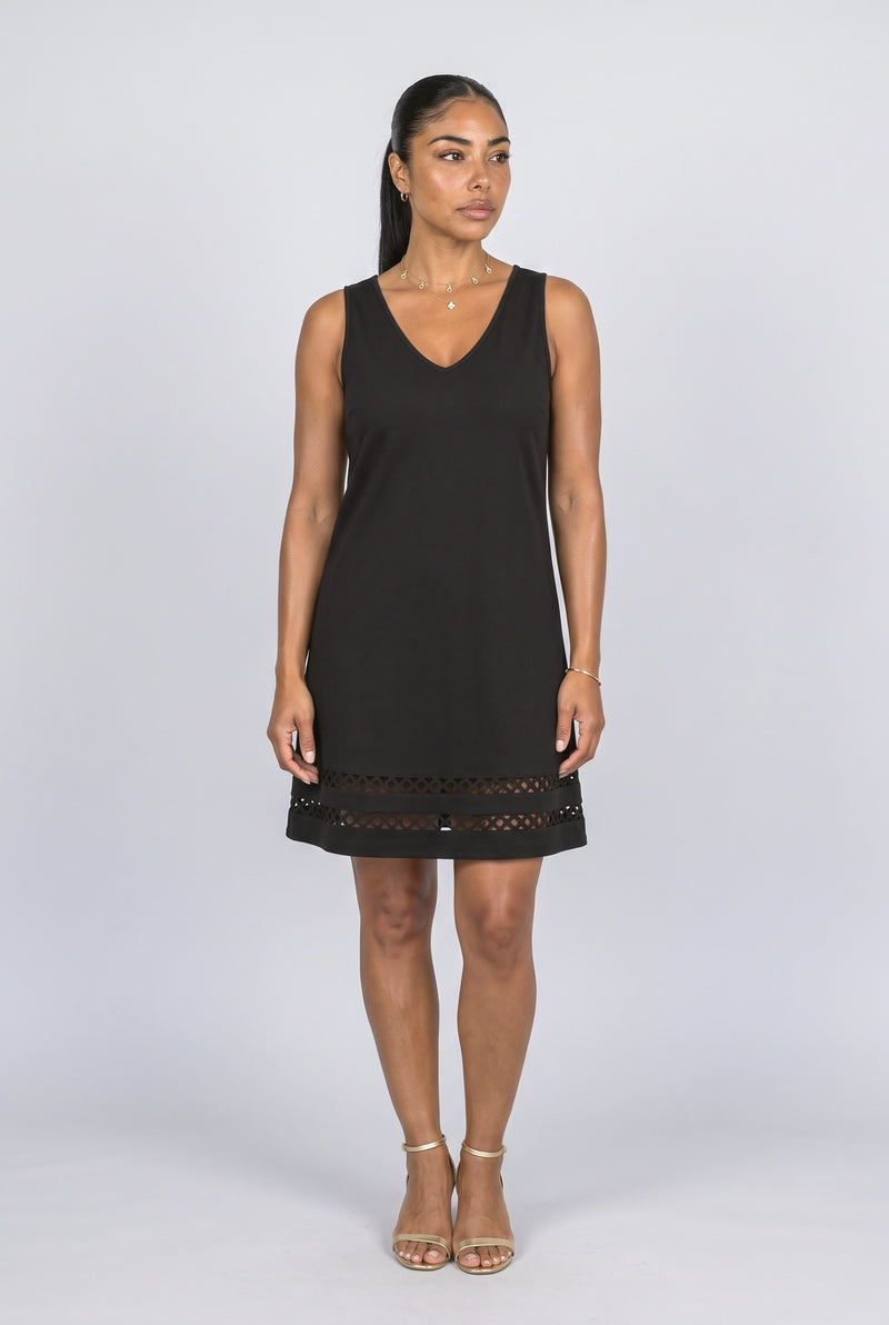 V-Neck Geometric Sleeveless Summer Dress