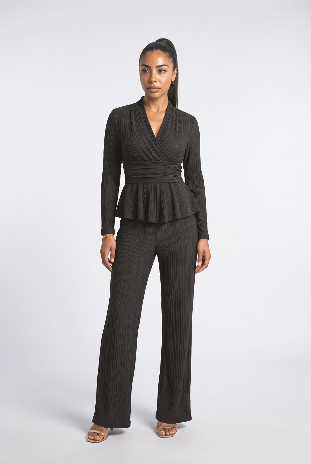 Pleated Two Piece Outfit