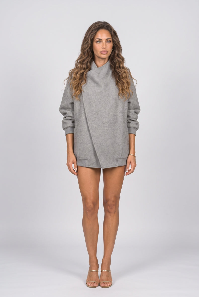 Wrap Bomber Jacket