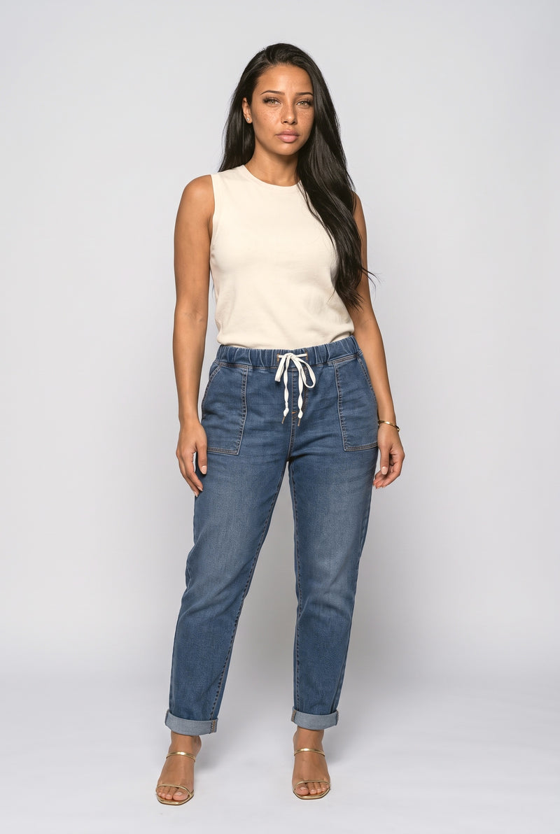 Light Blue Green Denim Jeans