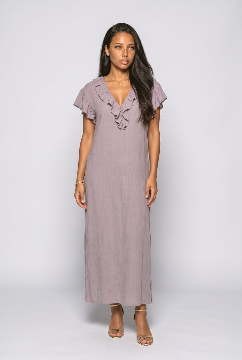 Stone Grey Maxi Dress