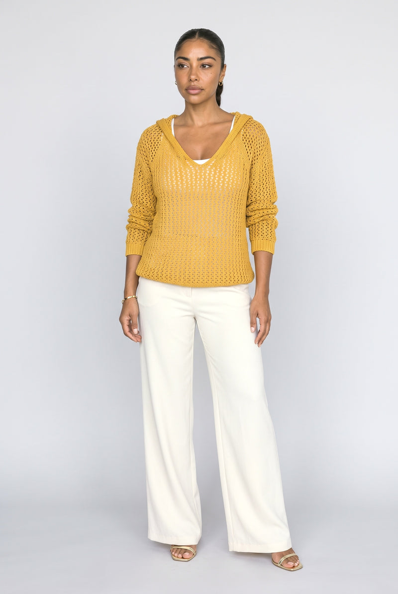 Mustard Knit Pullover Sweater