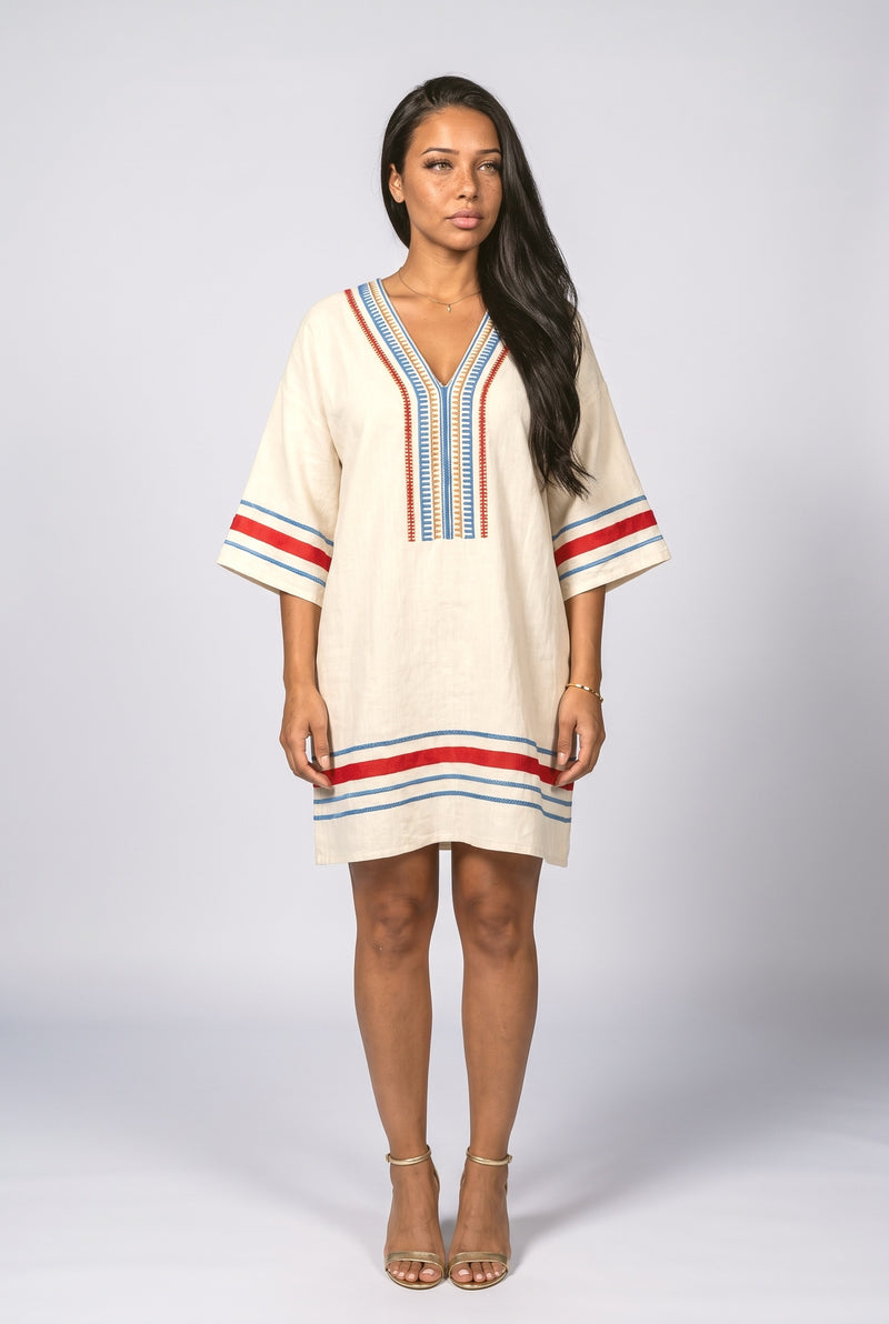 Cream W Mini Dress