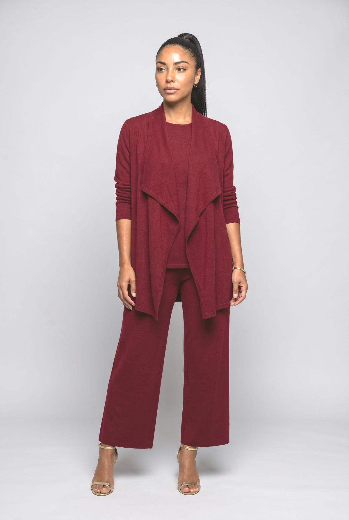 Draped Knit Cardigan