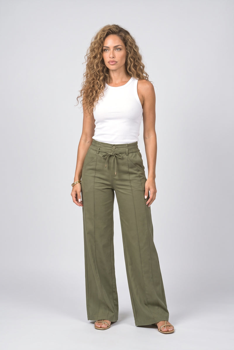 Green Wide Leg Pants