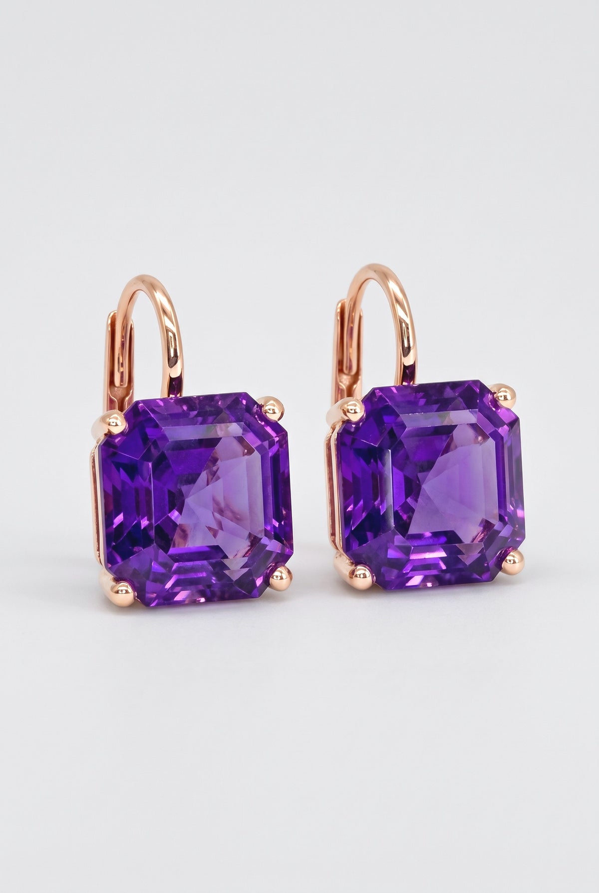 Purple Drop Earrings, Purple