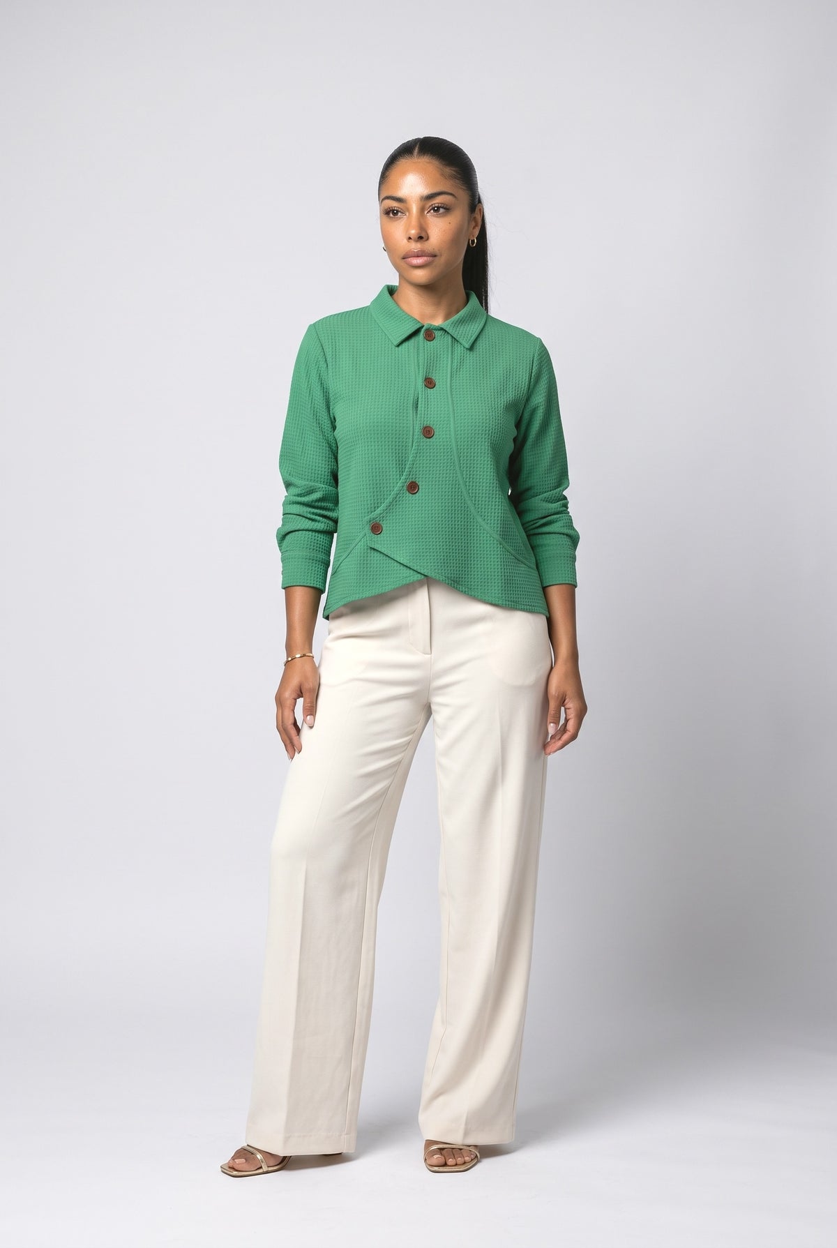 Knit Asymmetric Blouse