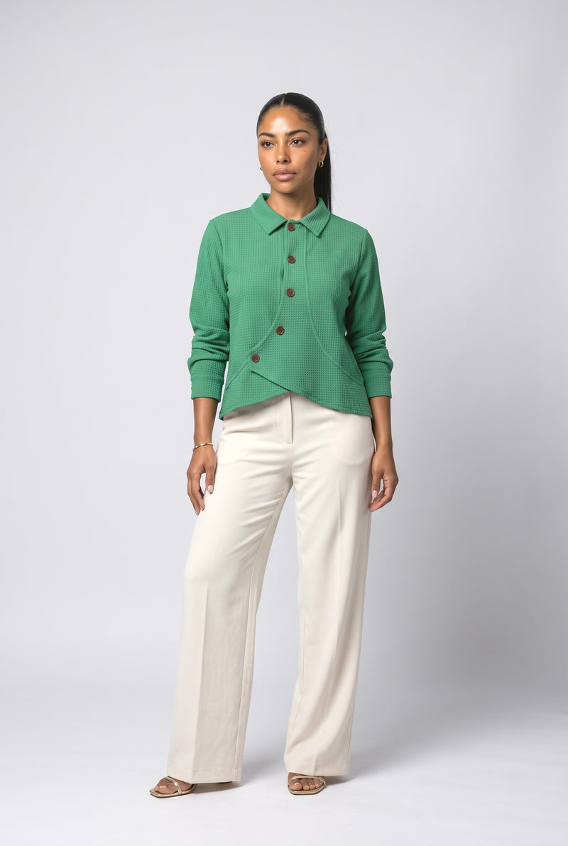 Knit Asymmetric Blouse