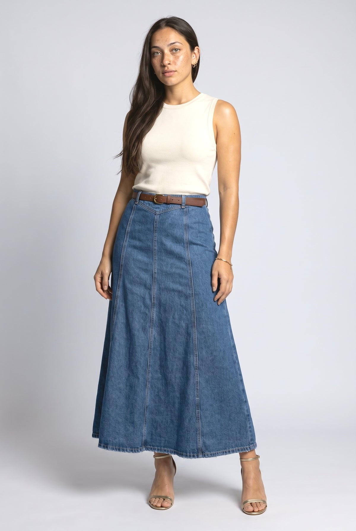 Denim Maxi Skirt