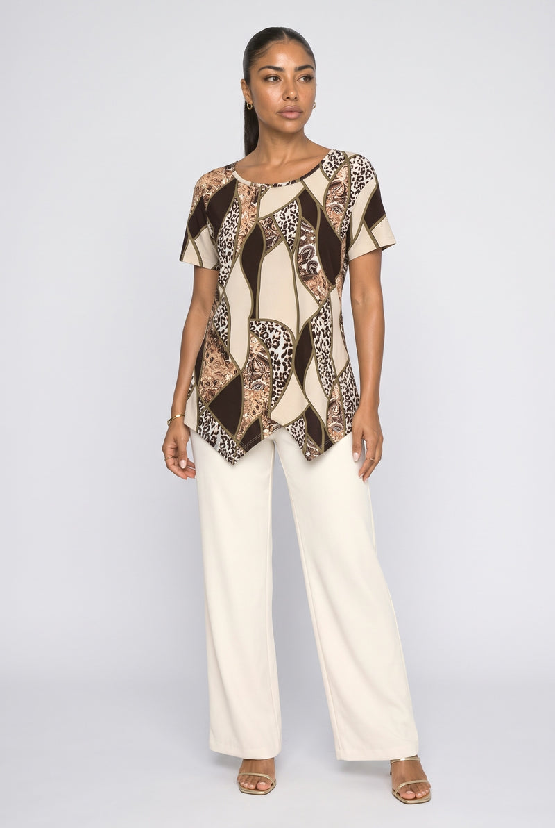 Leopard Asymmetric Blouse
