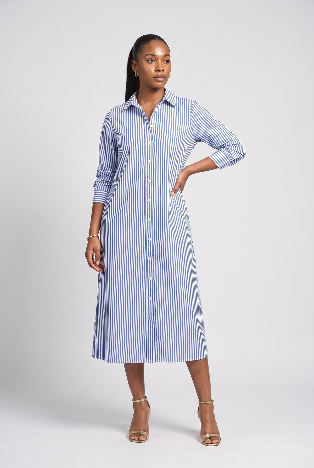 Striped Midi Dress