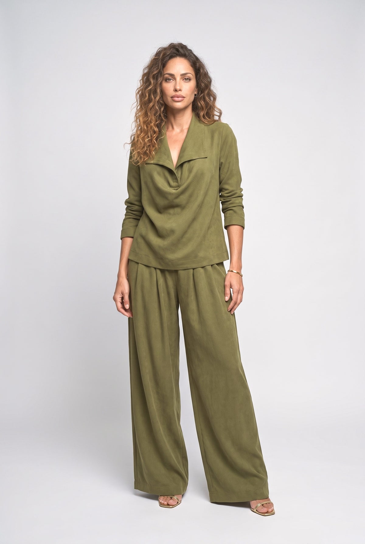 Knit Draped Two Piece Outfit