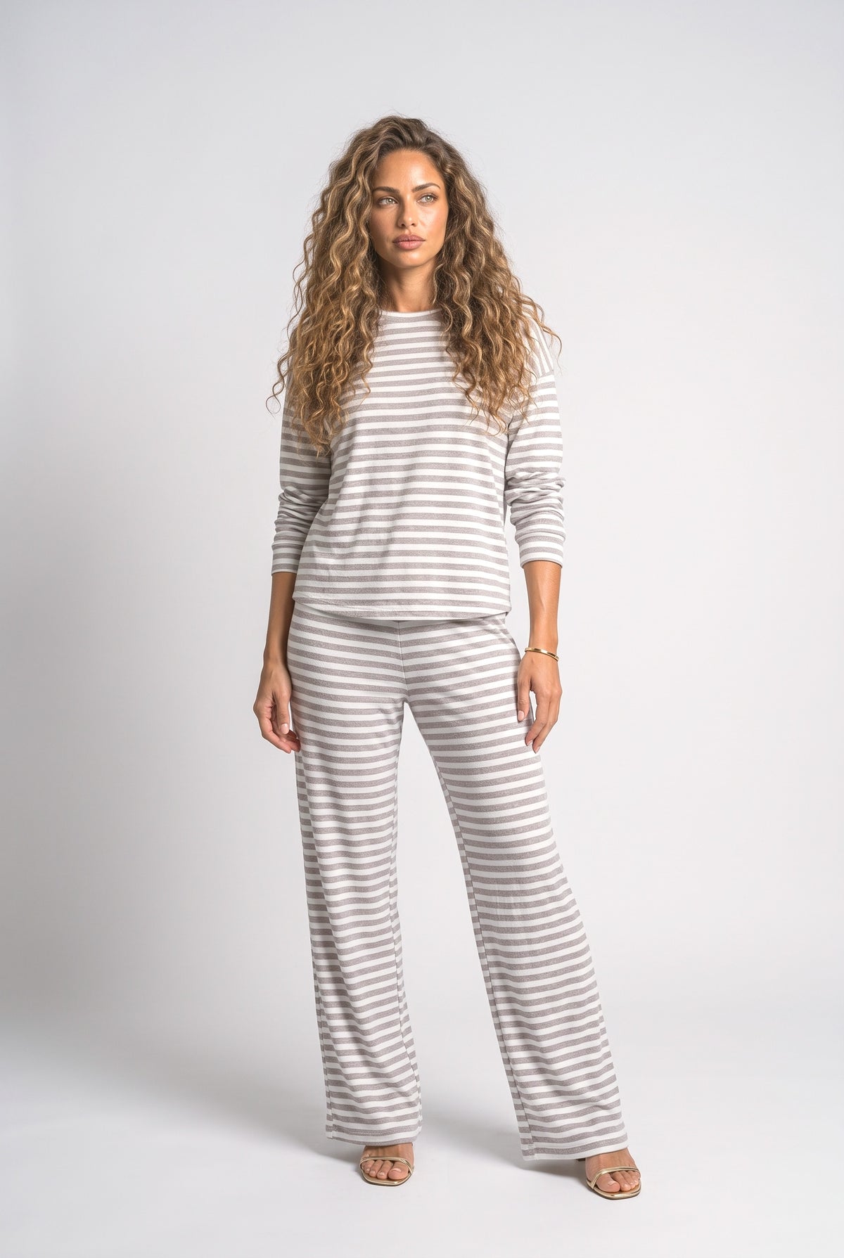 Striped Pants Set Women