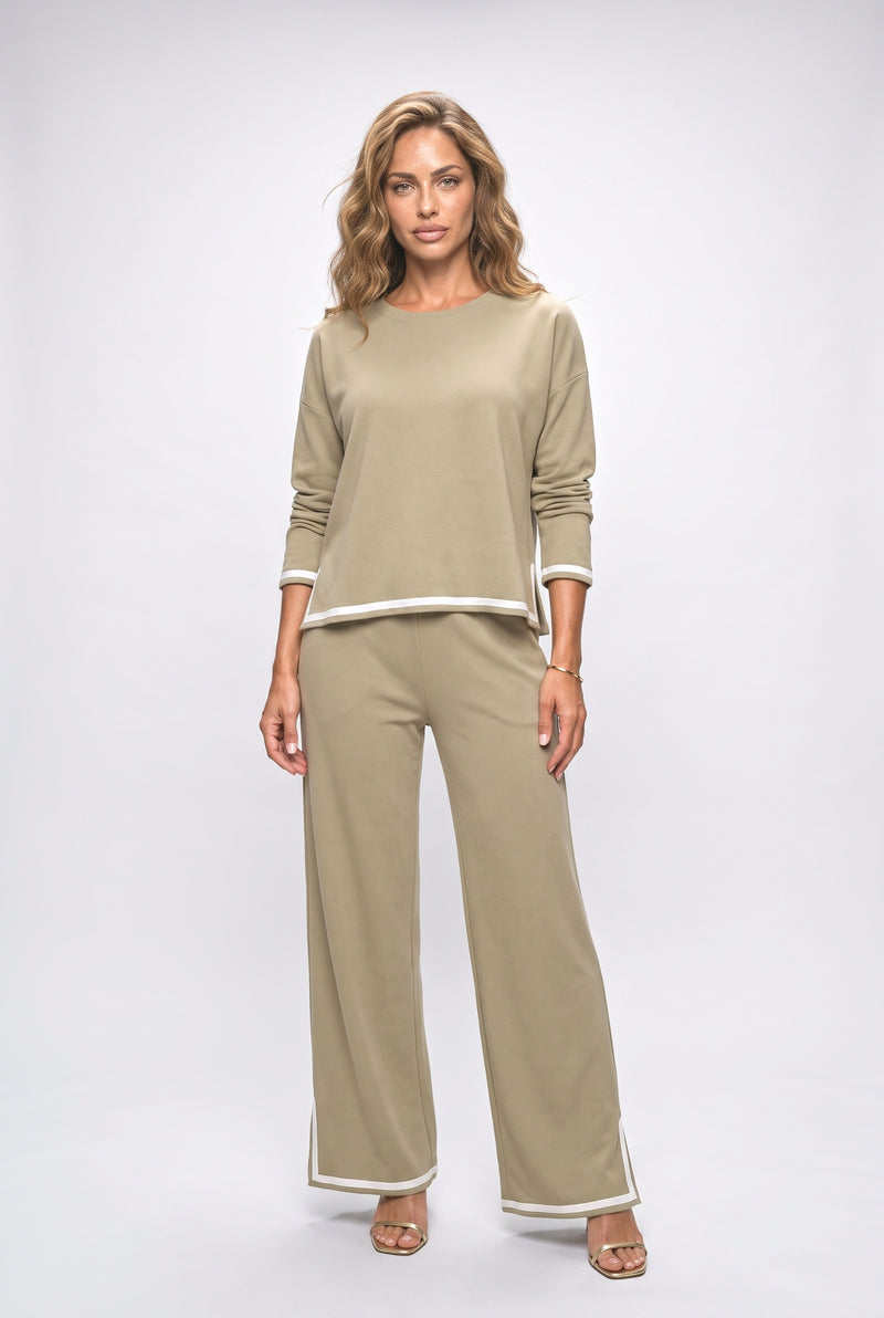 Khaki Two Piece Outfit