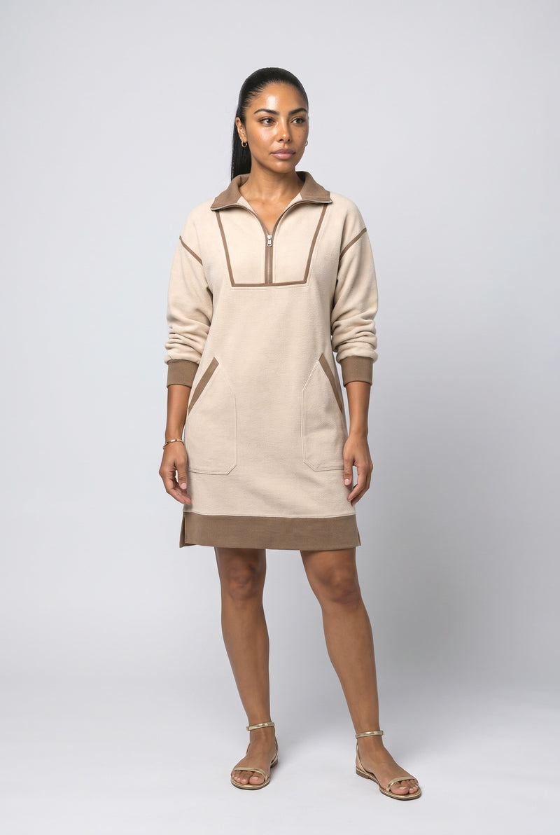 Khaki Ribbed Summer Dress