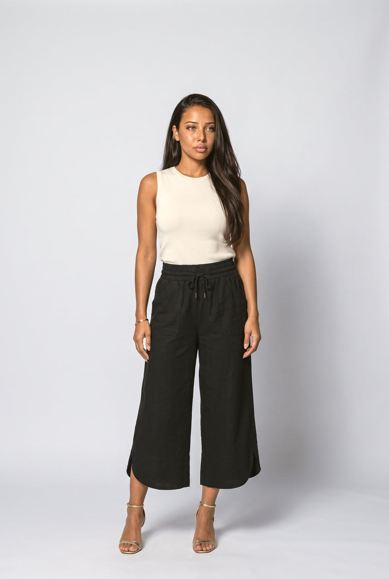 Black Grey Wide Leg Pants