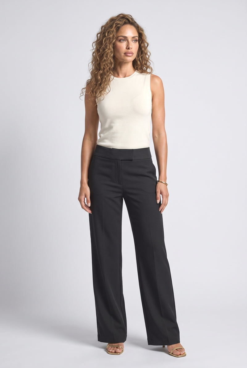 Black White Wide Leg Pants