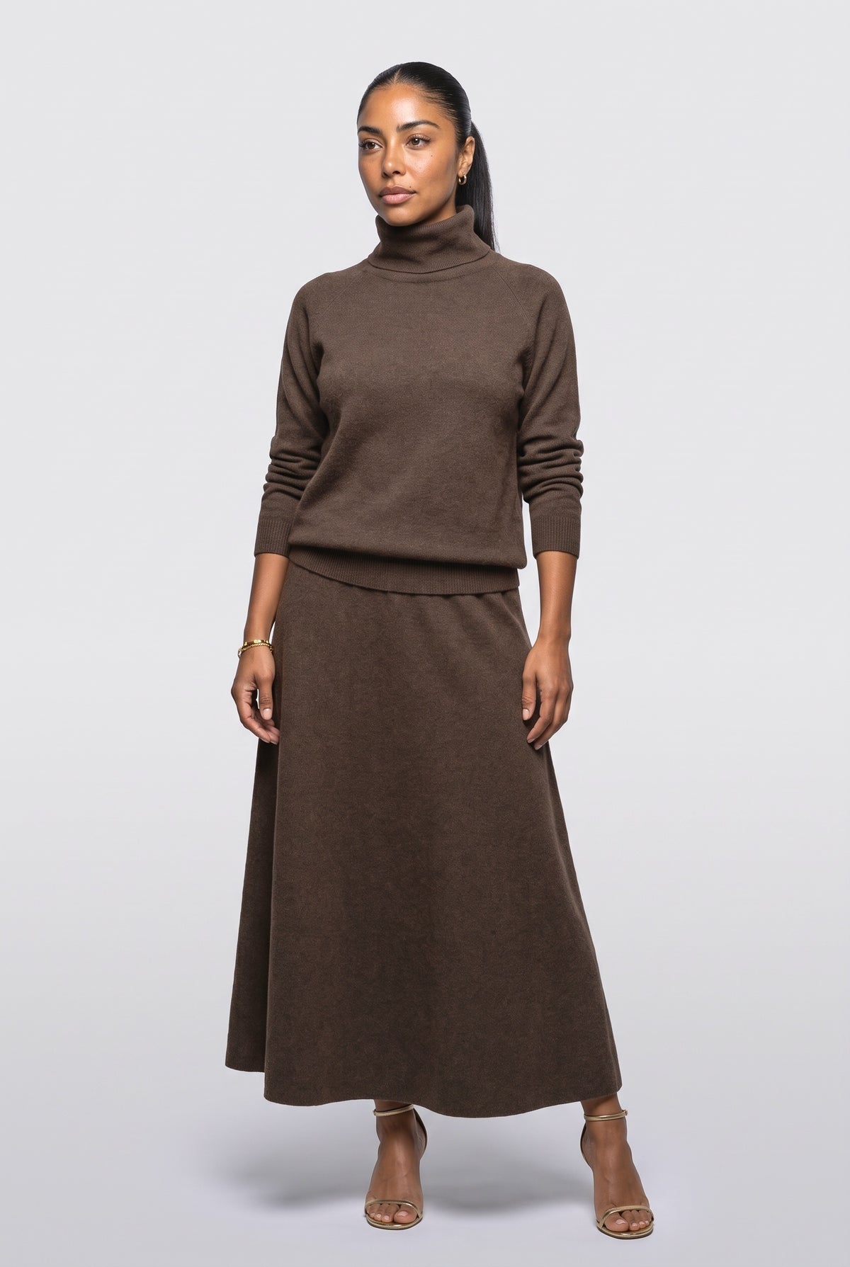 Turtleneck Skirt Set