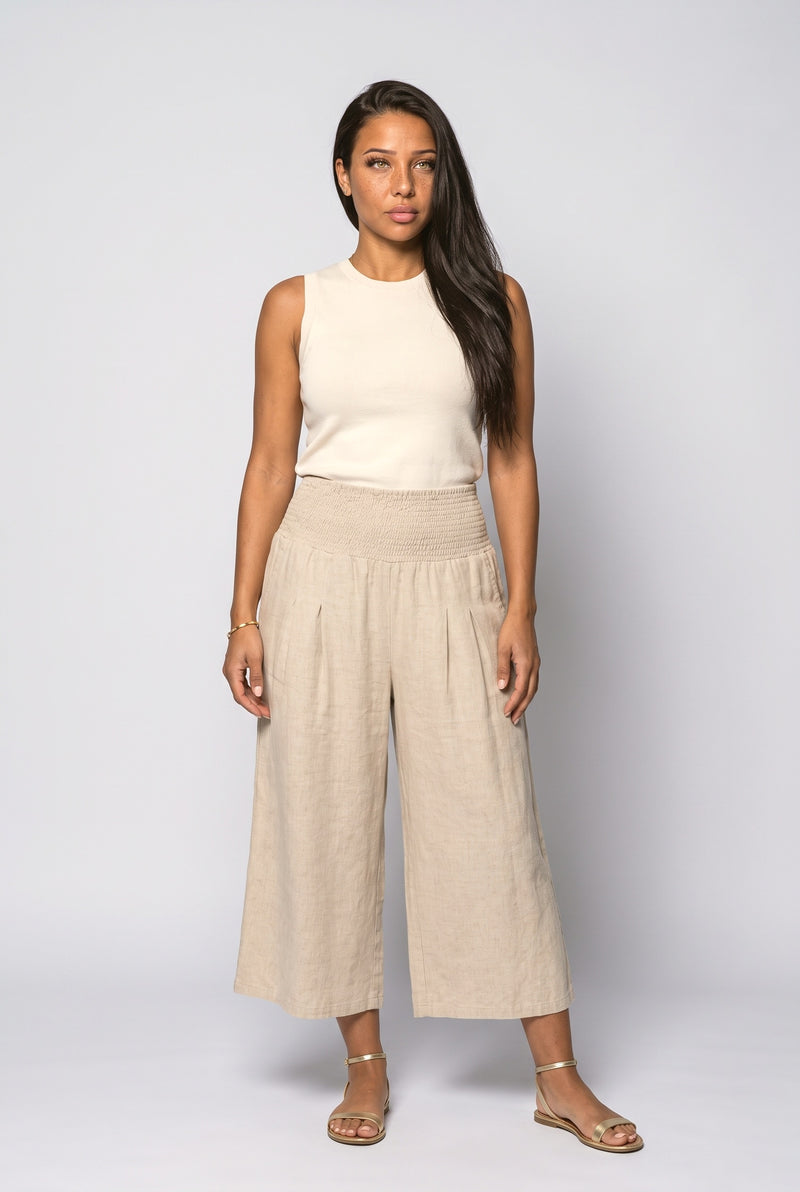 Light Beige Wide Leg Pants