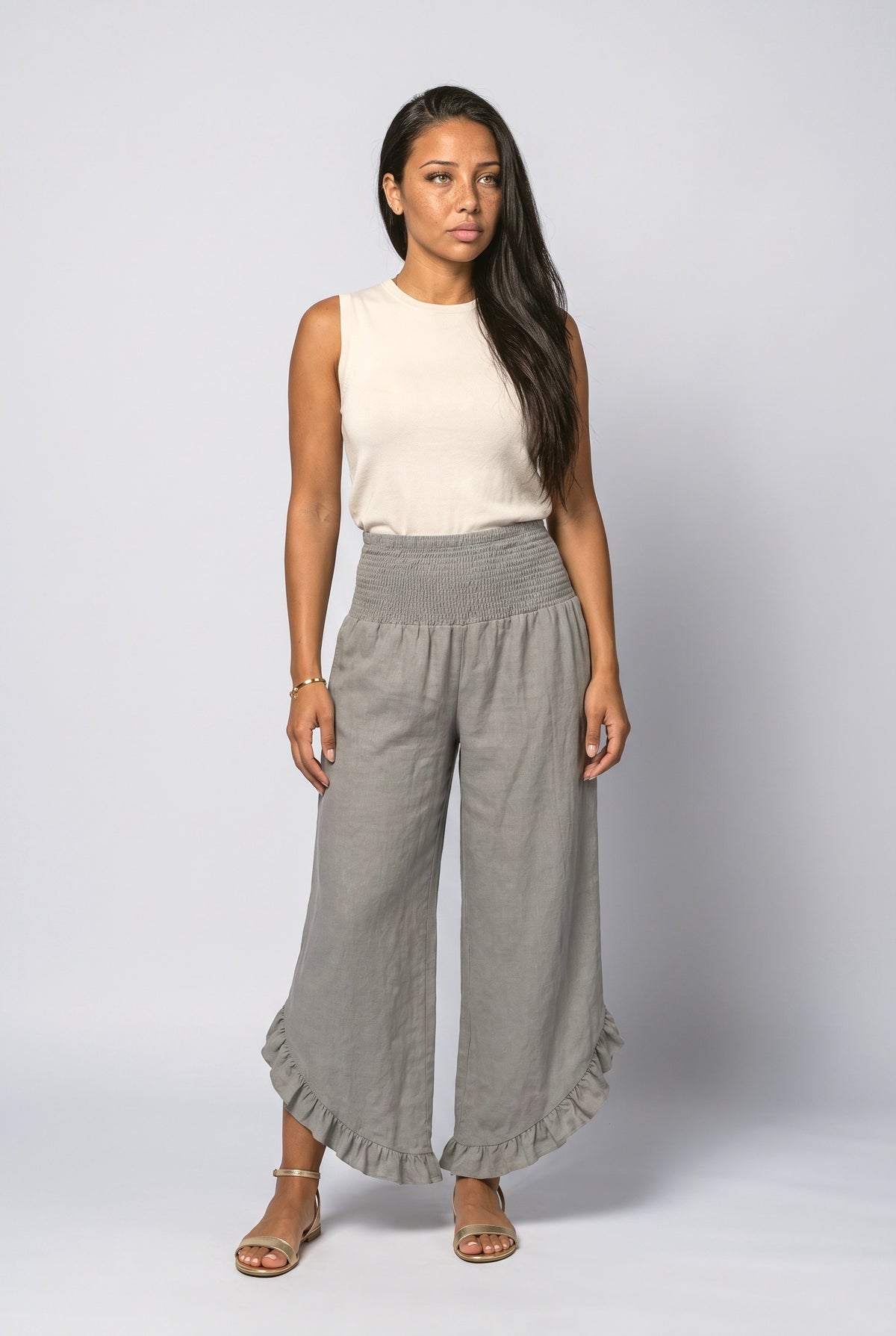 Linen Palazzo Pants
