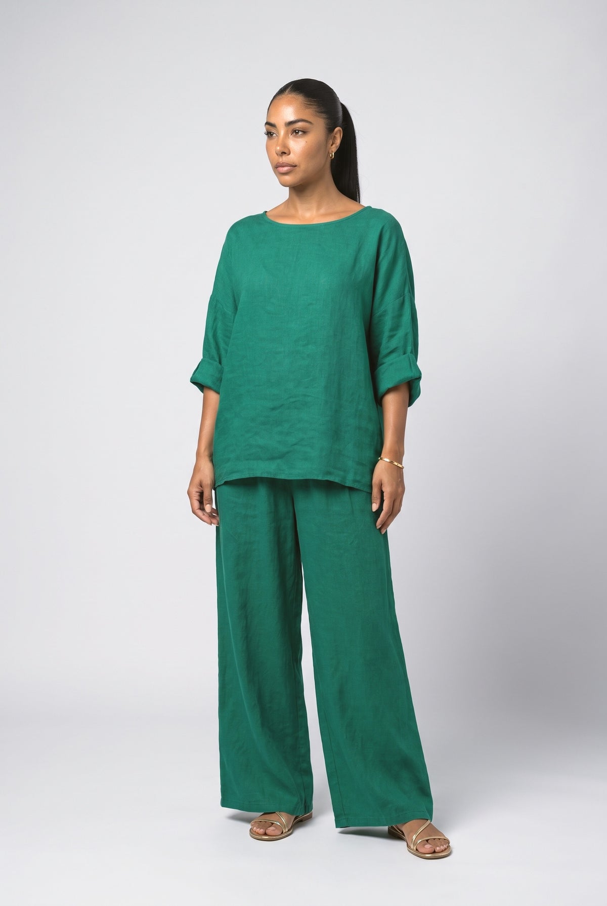 Linen Oversized Two Piece Outfit