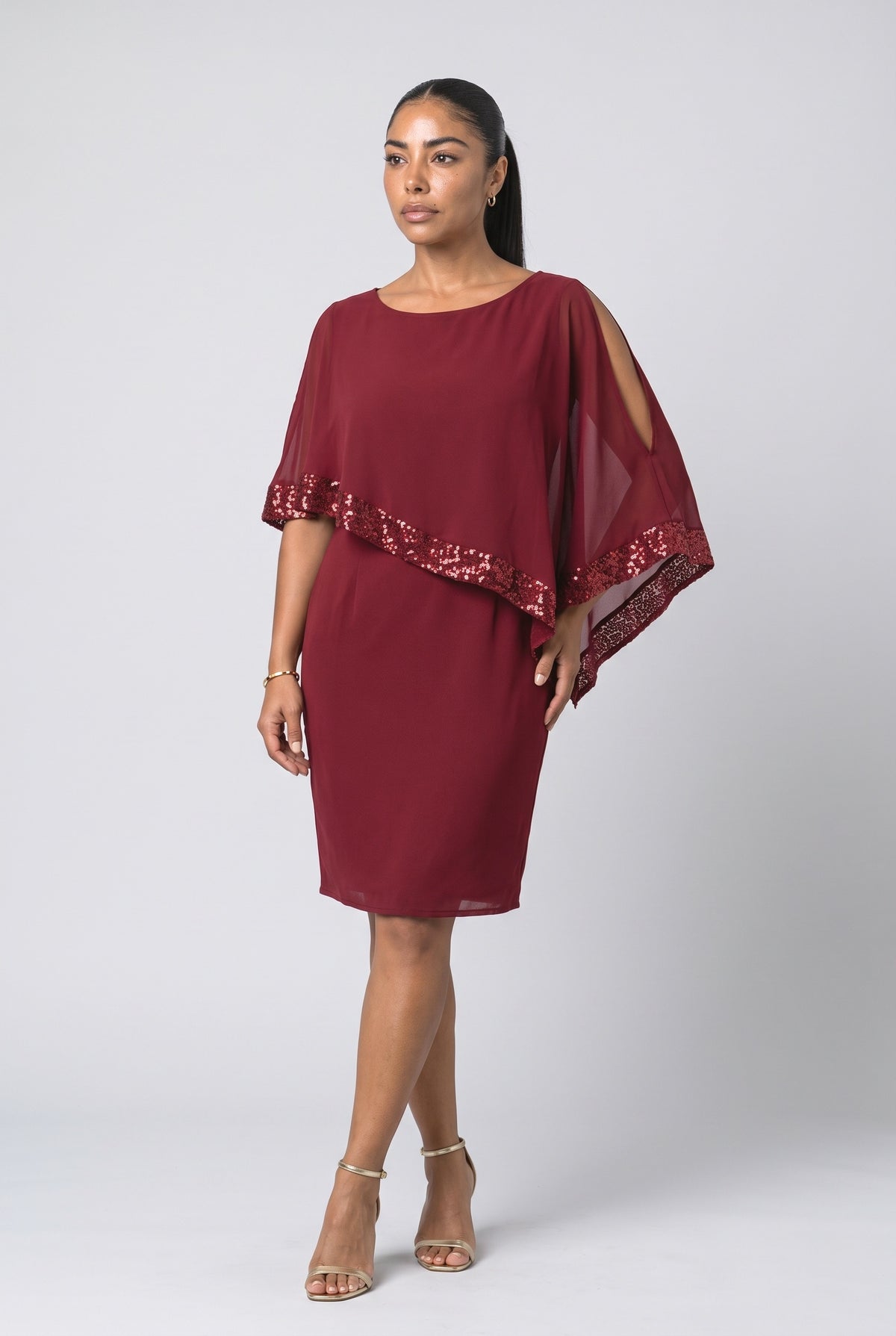 Sequin One-Shoulder Cocktail Dress