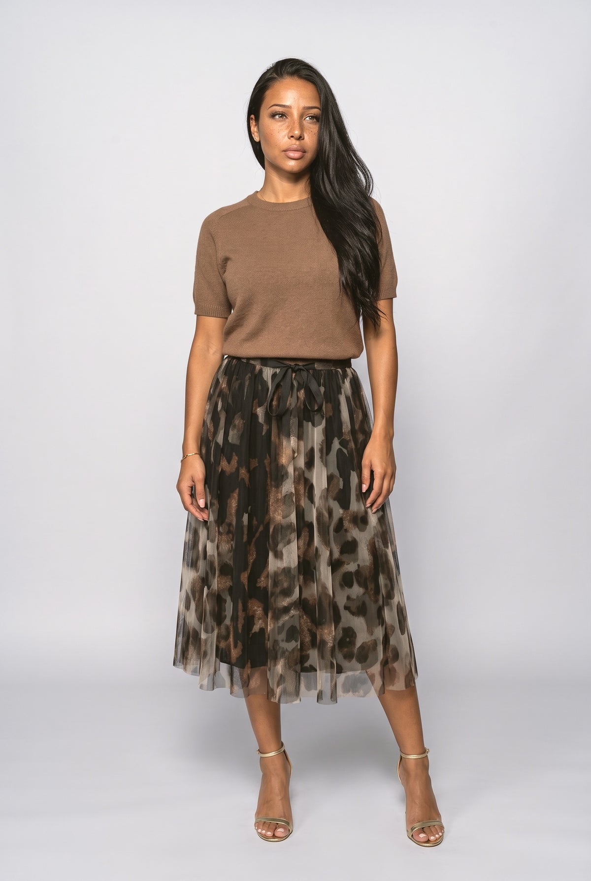 Knit Leopard Two Piece Outfit