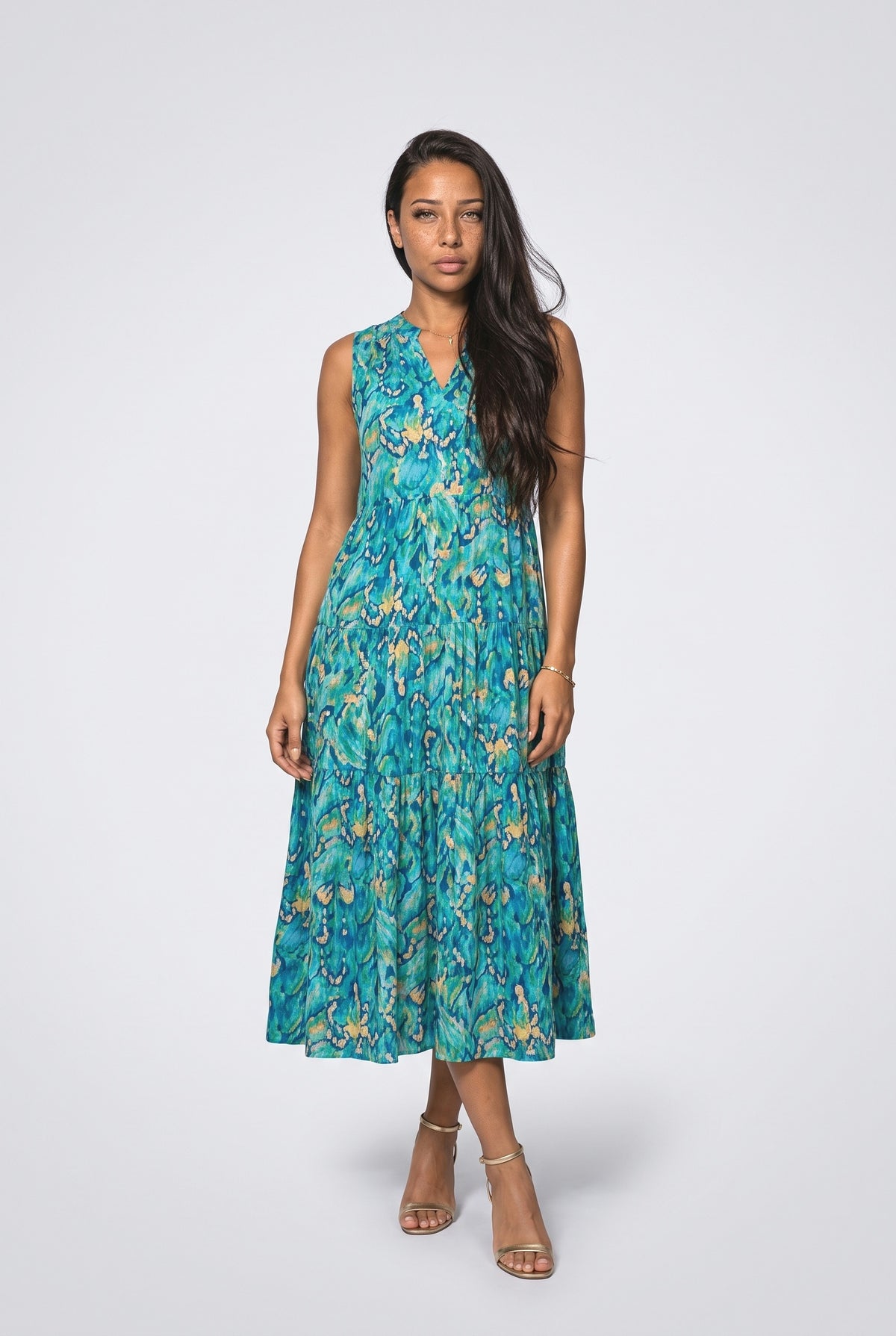Tiered Midi Dress