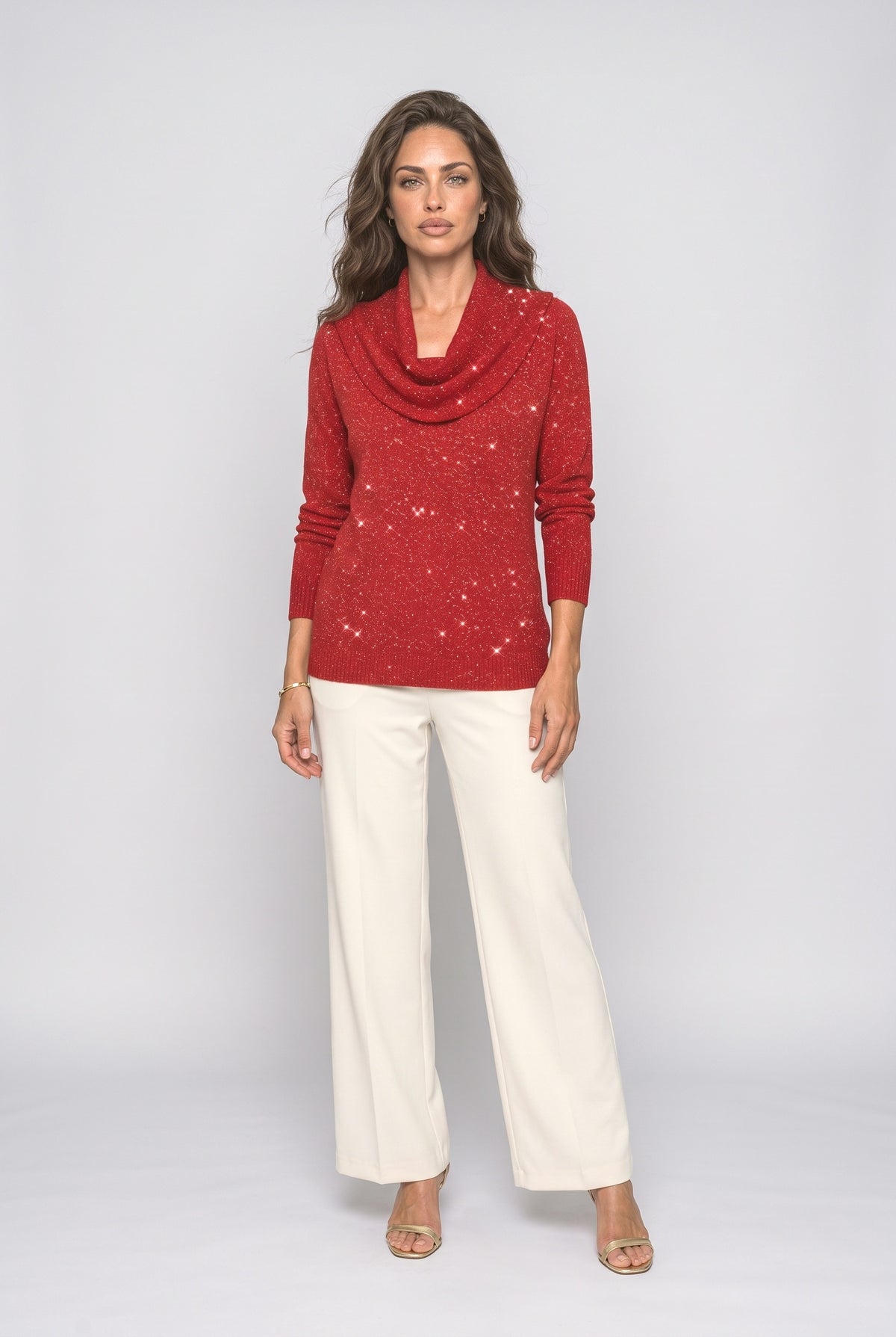 Cowl Neck Long Sleeve Blouse