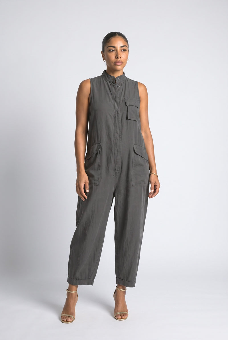 High Neck Flowy Jumpsuit