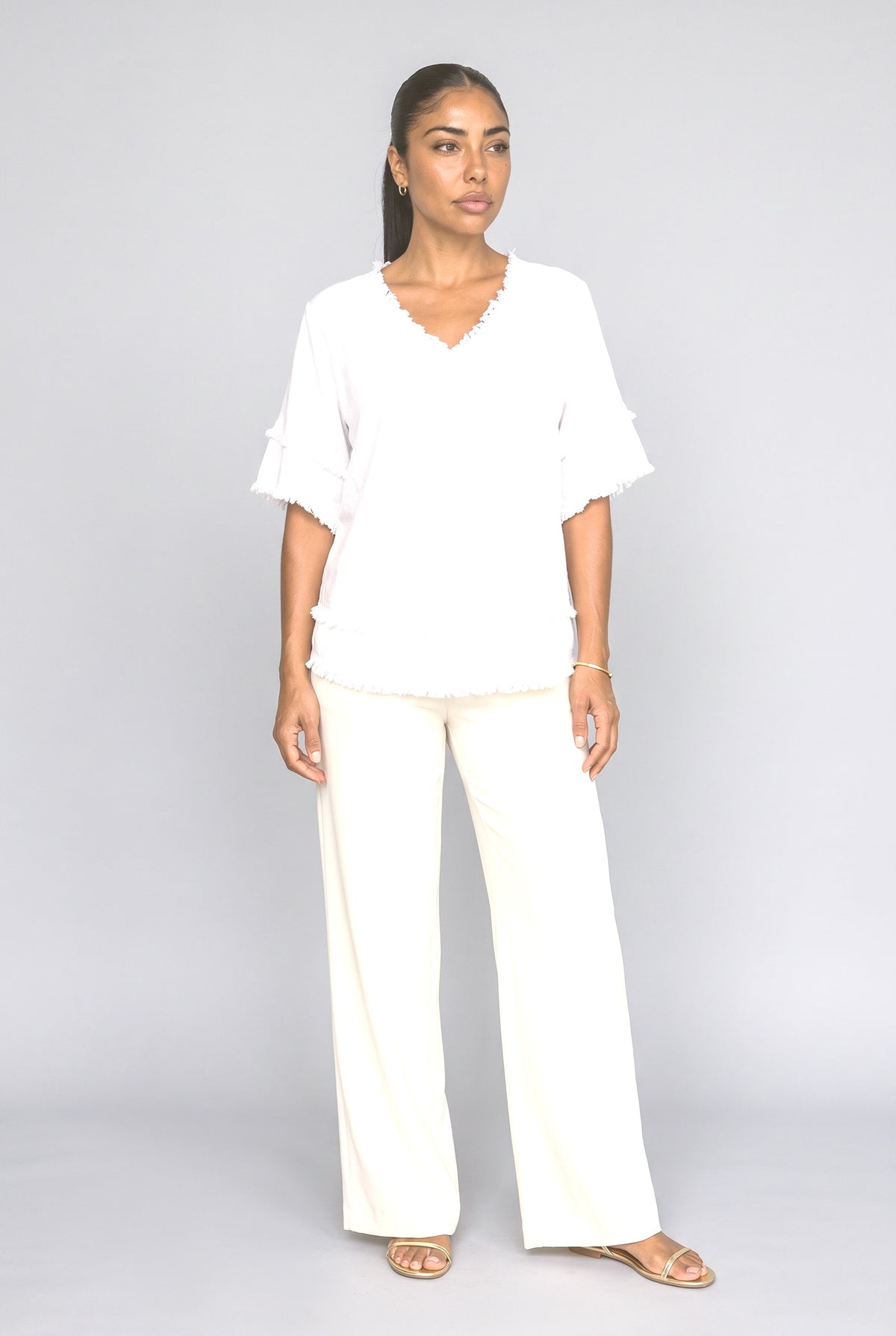 V-Neck Relaxed Blouse