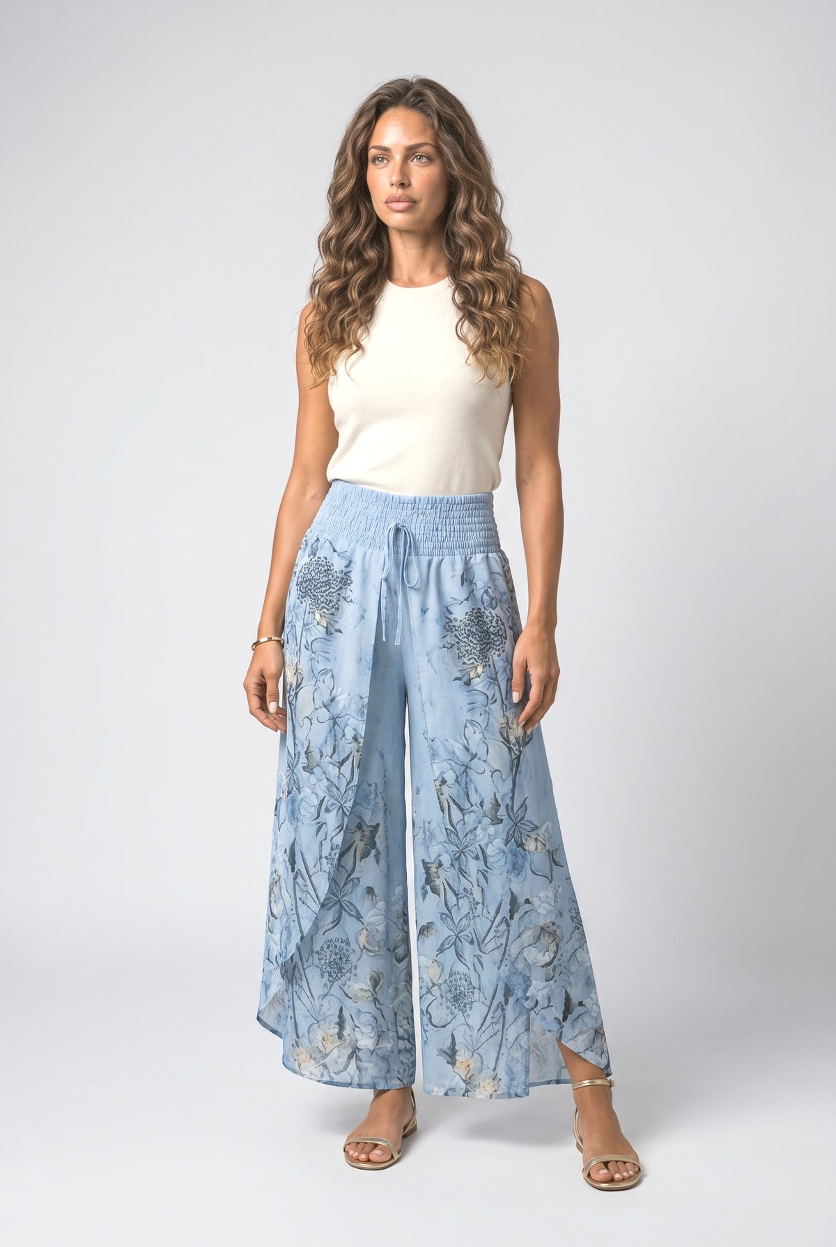 Floral Wide Leg Pants