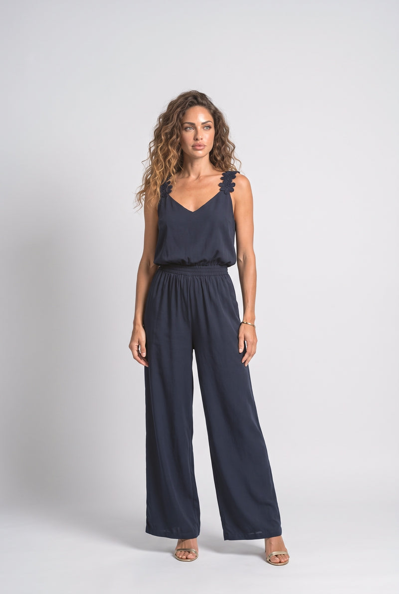 Black Floral Jumpsuit